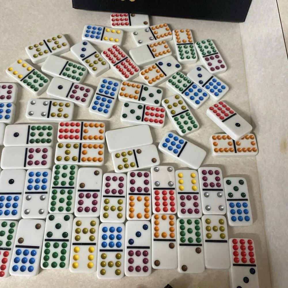 Double 12 Numeral Tiles 2-in-1 Mexican Train Set in Alum Case by CHH TTT